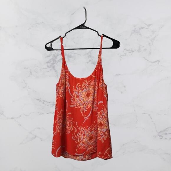 Cabi Lovely Day Mum Orange Floral Cami Top Style #777 Small - Picture 1 of 7
